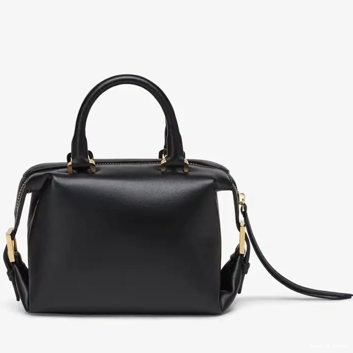 Vintage HOT Mini FF Leather Nappa Black Fendi Bag Cube In 0325